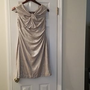Gold cocktail dress